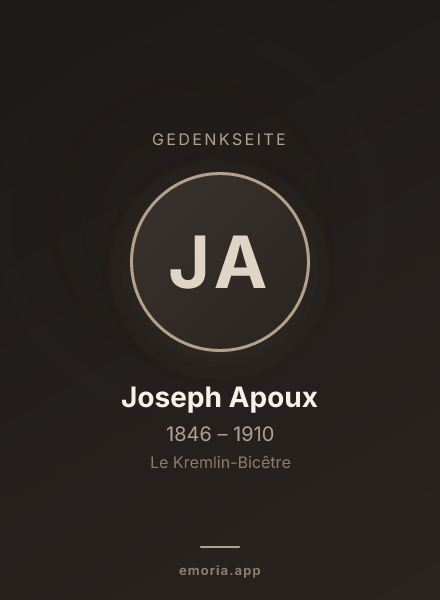 Gedenkportrait von Joseph Apoux