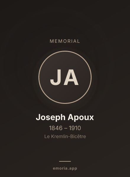 Memorial portrait of Joseph Apoux