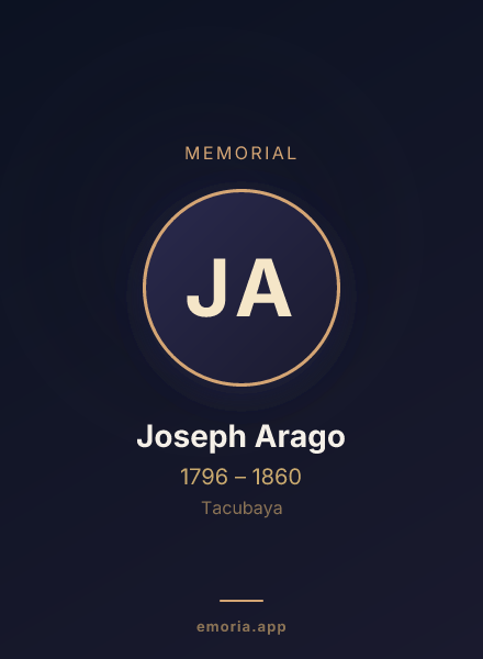 Memorial portrait of Joseph Arago