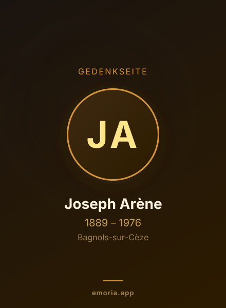 Gedenkportrait von Joseph Arène