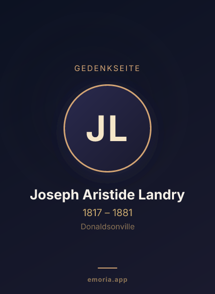 Gedenkportrait von Joseph Aristide Landry