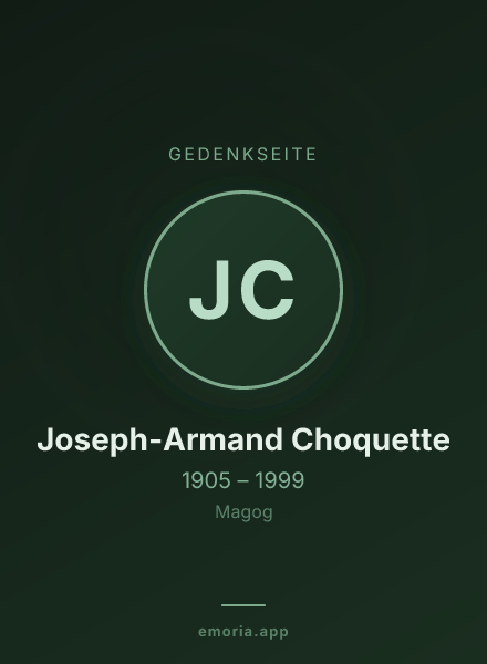 Gedenkportrait von Joseph-Armand Choquette