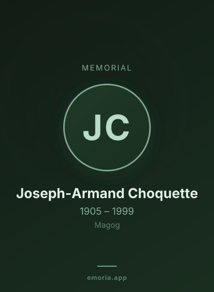 Memorial portrait of Joseph-Armand Choquette