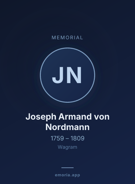 Memorial portrait of Joseph Armand von Nordmann