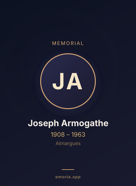 Memorial portrait of Joseph Armogathe