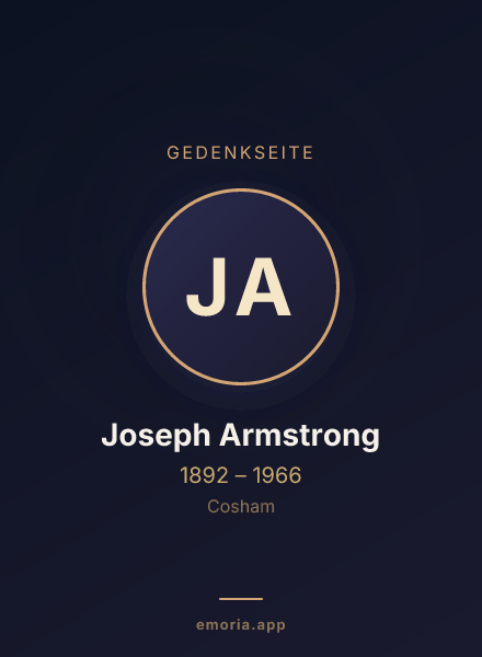 Gedenkportrait von Joseph Armstrong