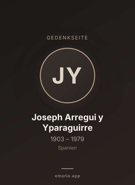 Gedenkportrait von Joseph Arregui y Yparaguirre