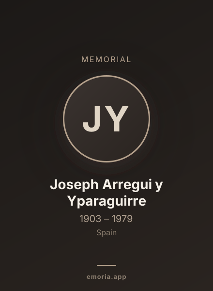Memorial portrait of Joseph Arregui y Yparaguirre