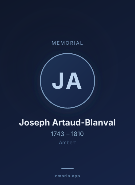 Memorial portrait of Joseph Artaud-Blanval