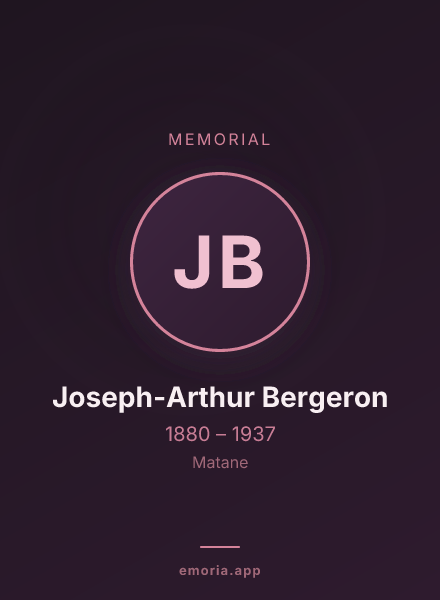 Memorial portrait of Joseph-Arthur Bergeron