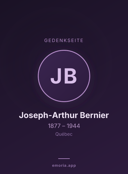 Gedenkportrait von Joseph-Arthur Bernier