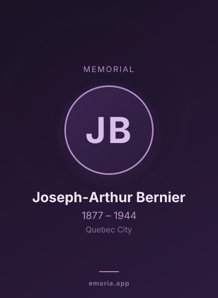 Memorial portrait of Joseph-Arthur Bernier