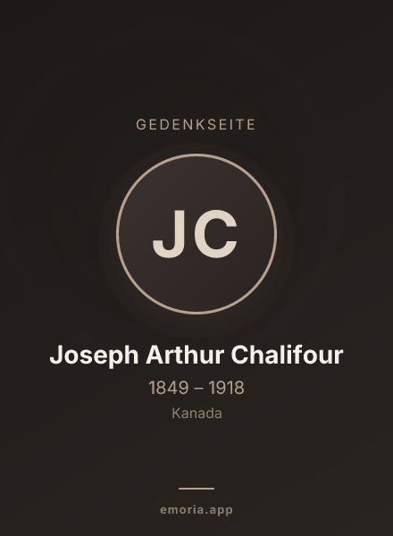 Gedenkportrait von Joseph Arthur Chalifour