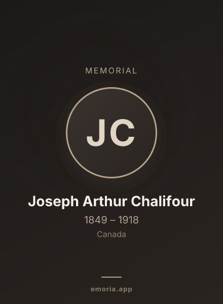 Memorial portrait of Joseph Arthur Chalifour