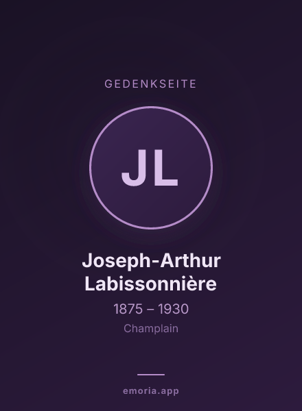 Gedenkportrait von Joseph-Arthur Labissonnière