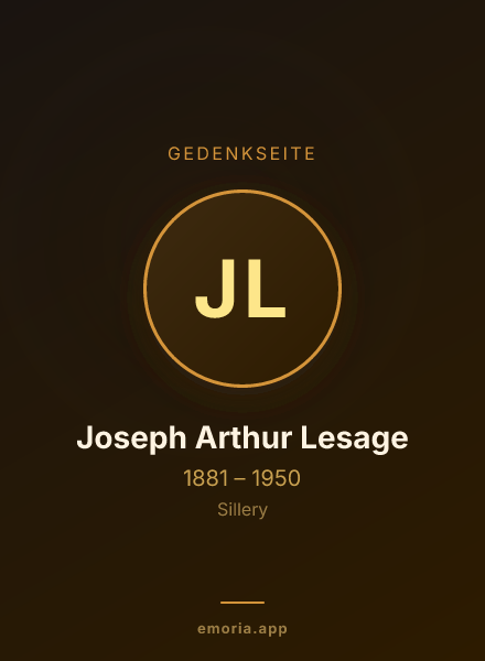 Gedenkportrait von Joseph Arthur Lesage