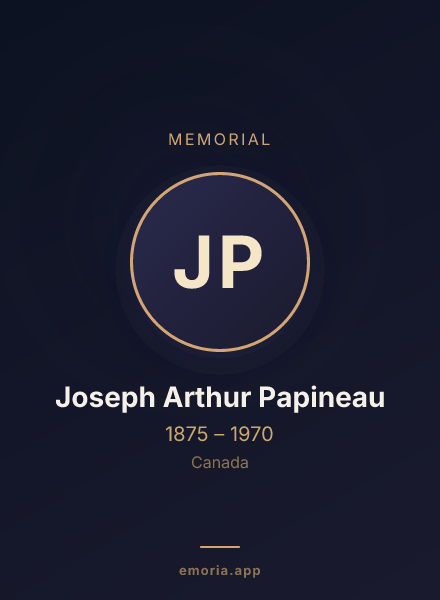 Memorial portrait of Joseph Arthur Papineau