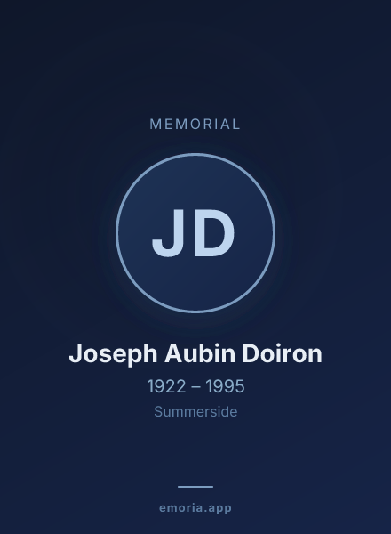 Memorial portrait of Joseph Aubin Doiron