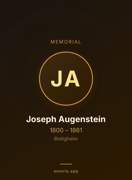 Memorial portrait of Joseph Augenstein