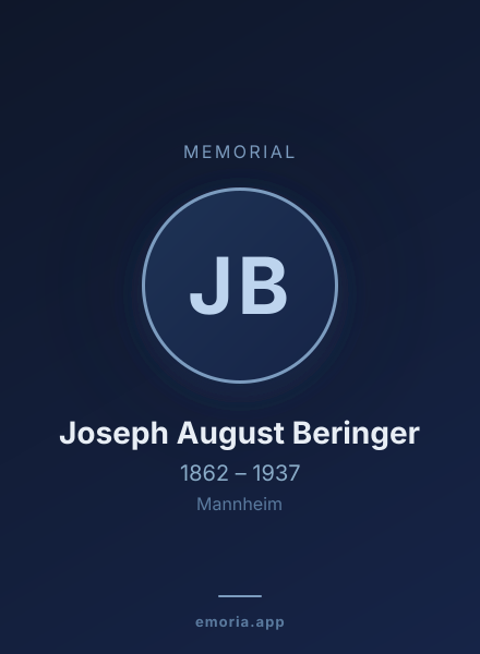 Memorial portrait of Joseph August Beringer