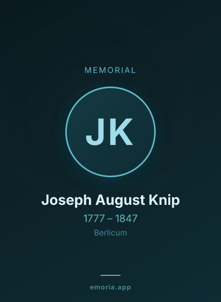 Memorial portrait of Joseph August Knip