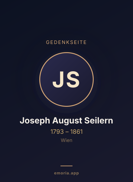 Gedenkportrait von Joseph August Seilern