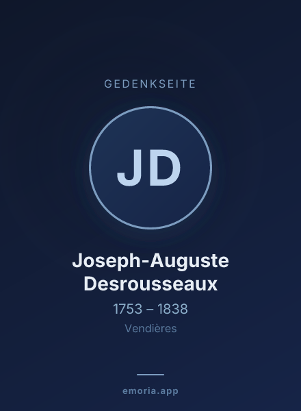 Gedenkportrait von Joseph-Auguste Desrousseaux