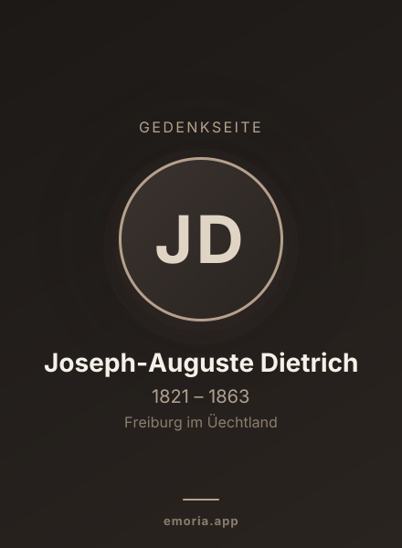 Gedenkportrait von Joseph-Auguste Dietrich