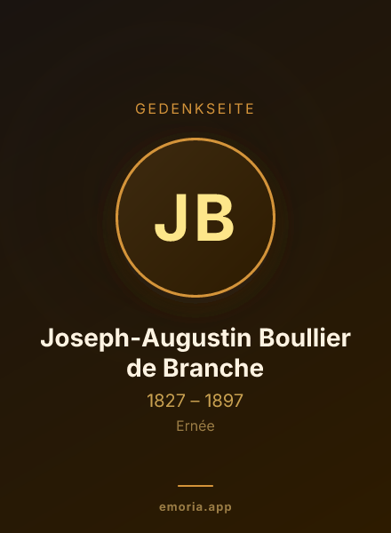 Gedenkportrait von Joseph-Augustin Boullier de Branche
