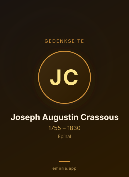Gedenkportrait von Joseph Augustin Crassous