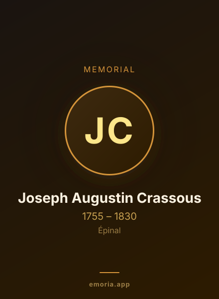 Memorial portrait of Joseph Augustin Crassous