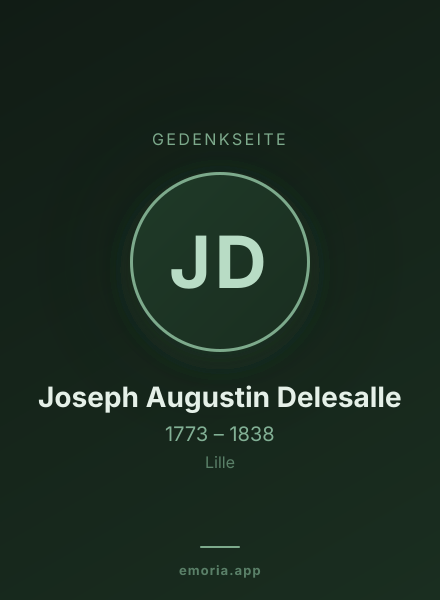 Gedenkportrait von Joseph Augustin Delesalle