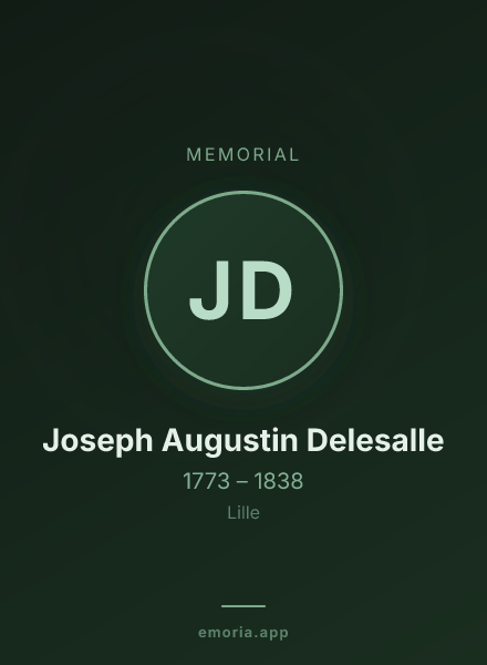 Memorial portrait of Joseph Augustin Delesalle