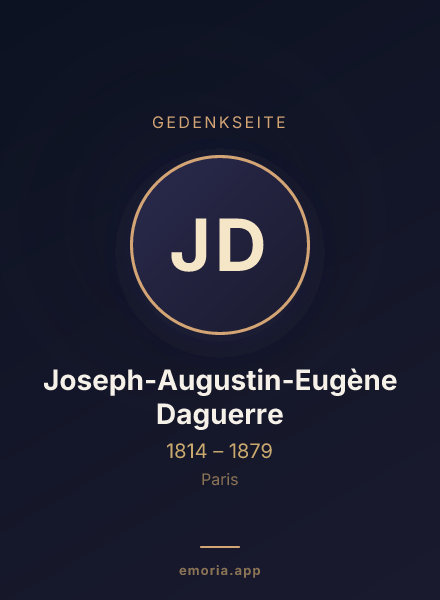 Gedenkportrait von Joseph-Augustin-Eugène Daguerre