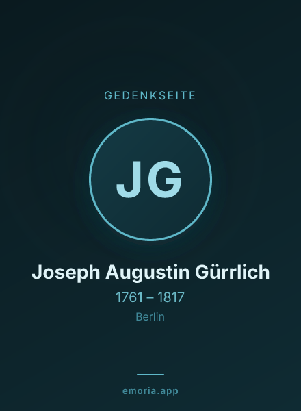 Gedenkportrait von Joseph Augustin Gürrlich