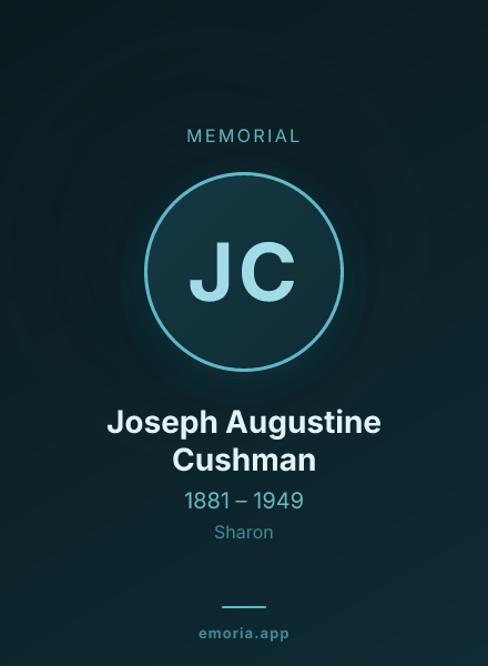 Memorial portrait of Joseph Augustine Cushman