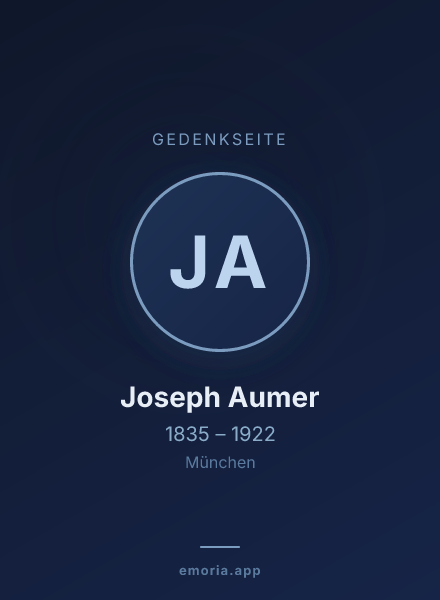 Gedenkportrait von Joseph Aumer
