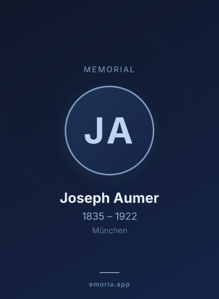 Memorial portrait of Joseph Aumer