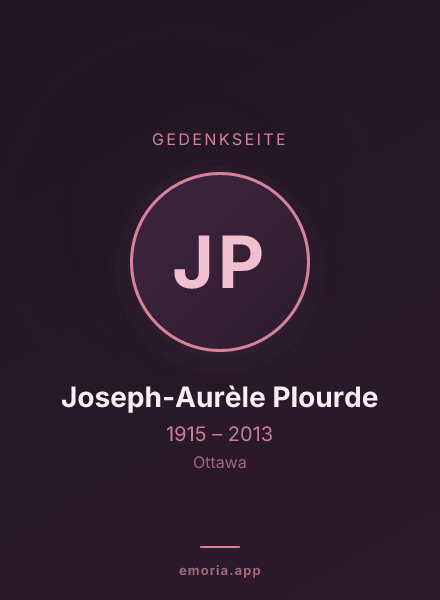 Gedenkportrait von Joseph-Aurèle Plourde