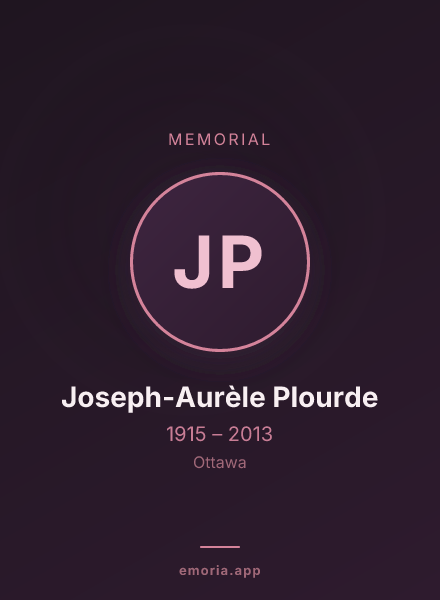 Memorial portrait of Joseph-Aurèle Plourde