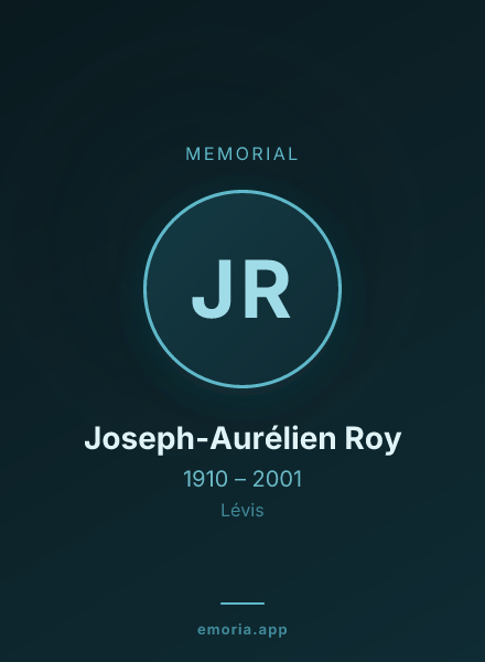 Memorial portrait of Joseph-Aurélien Roy