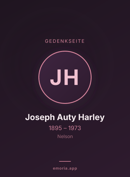 Gedenkportrait von Joseph Auty Harley