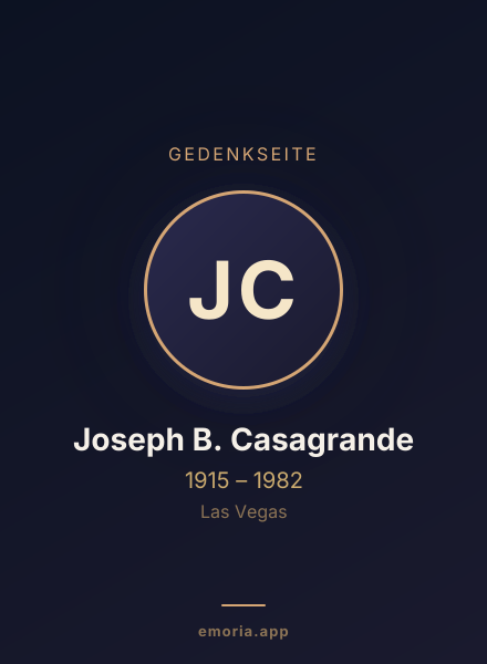 Gedenkportrait von Joseph B. Casagrande