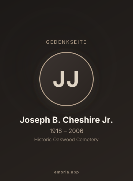 Gedenkportrait von Joseph B. Cheshire Jr.