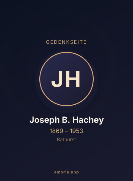 Gedenkportrait von Joseph B. Hachey