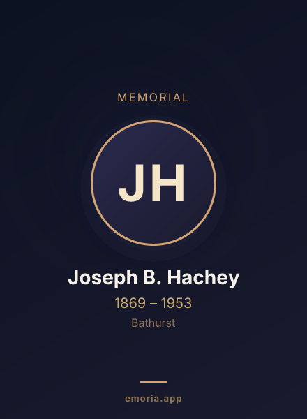 Memorial portrait of Joseph B. Hachey