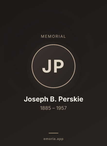 Memorial portrait of Joseph B. Perskie