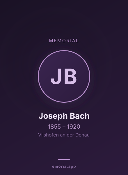 Memorial portrait of Joseph Bach