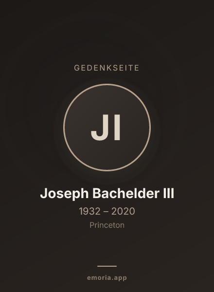 Gedenkportrait von Joseph Bachelder III