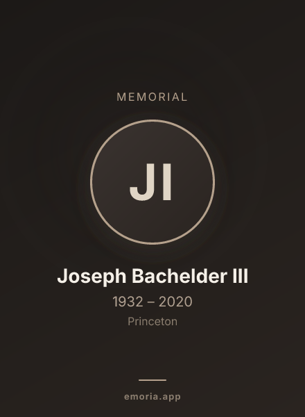 Memorial portrait of Joseph Bachelder III